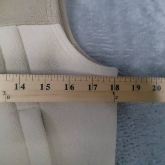 American Eagle Outfitters Womens Vest Beige Two Tone Full Zip Pockets Collar M - Picture 3 of 7